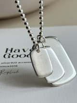 刻印 名入れ | タグプレート ペンダントトップ : S,M,Lサイズ展開 |シルバー925 | 日本製