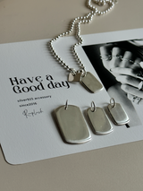 刻印 名入れ | タグプレート ペンダントトップ : S,M,Lサイズ展開 |シルバー925 | 日本製