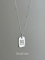 刻印 名入れ | タグプレート ペンダントトップ : S,M,Lサイズ展開 |シルバー925 | 日本製