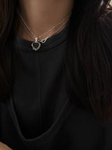 裏面刻印【お好きな刻印お入れします】Black Heart Locket pendant 燻加工仕上げ・軽量