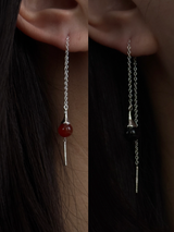 Onyx,Red Onyx Drop chain pierce