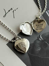 表+内側刻印【お好きな刻印お入れします】hidden message Locket pendant Type:Heart