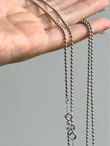 【H+】ロジウムメッキボールチェーン2.0mm幅