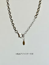 両面刻印ネックレスセット【お好きな刻印お入れします】Original Message series - Round Message Plate & Thick chain necklace SET
