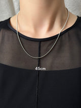 【H+】ロジウムメッキボールチェーン2.0mm幅