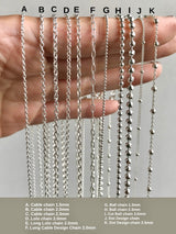 割引対象外K18GP【F】- Long Cable design - Pendant necklace Chain