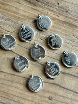 両面刻印ネックレスセット【お好きな刻印お入れします】Original Message series - Round Message Plate & Thick chain necklace SET