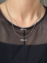 【H+】ロジウムメッキボールチェーン2.0mm幅