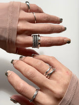 size:11号,13号/ 3mm Bold cut Open Ring