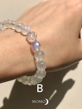 【MOMOMOON】quality:AA Rainbow Moon stone Bracelet/India