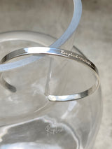 【お好きな刻印お入れします】Original Message series -4mm Cuff Bangle-