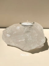 【MOMOMOON】1.3kg Madagascar quartz candle holder【No.14】
