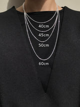 【AZ2.0】小豆ネックレスチェーン2.0mm幅 | 40cm,45cm,50cm,60cm |シルバー925