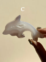 【MOMOMOON】Druzy agate / Dolphin