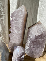 【MOMOMOON】0.9kg Large size Pink amethyst + agate tower /Brazil【TK0410-6】