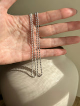 【I+】ロジウムメッキボールチェーン2.3mm