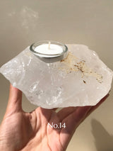 【MOMOMOON】1.3kg Madagascar quartz candle holder【No.14】