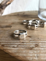 【お好きな刻印お入れします】Original Message series - Square Ring -