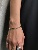 【お好きな刻印お入れします】Original Message series -4mm Cuff Bangle-