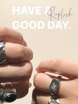 Amulet black onyx Stone Ring