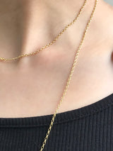- Long Rolo 1.8mm - Pendant necklace Chain gold (K18GP)