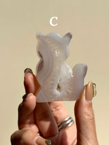 【MOMOMOON】Druzy agate size:M Cat