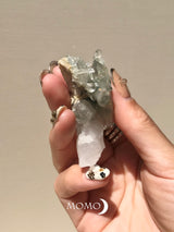 【MOMOMOON】Chamber district chlorite in Quartz cluster 49g 【8】