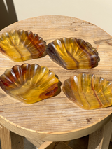 【MOMOMOON】yellow FLUORITE shell tray【MZ0504-9-D】