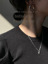 両面刻印【お好きな刻印お入れします】Original Message series - oval pendant Top -