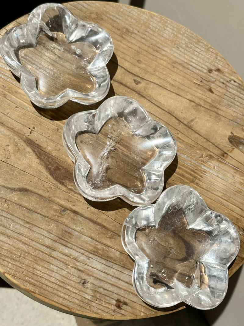 【MOMOMOON】Brazil crystal quartz Flower Tray【MZ0504-12-A】