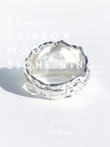 size:6号,13号/ Big Rainbow Moon Stone Ring