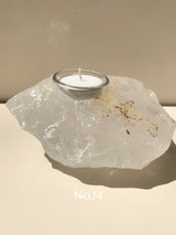 【MOMOMOON】1.3kg Madagascar quartz candle holder【No.14】
