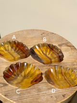 【MOMOMOON】yellow FLUORITE shell tray【MZ0504-9-D】