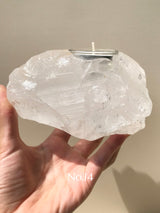 【MOMOMOON】1.3kg Madagascar quartz candle holder【No.14】