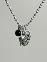 【お好きな刻印お入れします】Original Message series - Heart initial pendant Top -