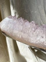 【MOMOMOON】0.9kg Large size Pink amethyst + agate tower /Brazil【TK0410-6】