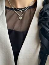 両面刻印【お好きな刻印お入れします】Chunky Heart pendant Top