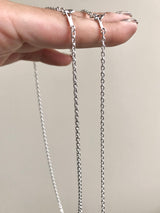 【AZ2.2】小豆ネックレスチェーン2.2mm 幅 | 40cm,45cm,50cm,60cm |シルバー925