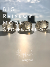size:6号,13号/ Big Rainbow Moon Stone Ring