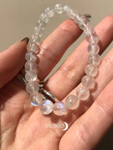 【MOMOMOON】 Rainbow Moon stone Bracelet/India
