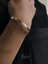 【お好きな刻印お入れします】Original Message series -4mm Cuff Bangle-