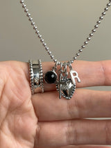 【お好きな刻印お入れします】Original Message series - Heart initial pendant Top -