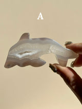 【MOMOMOON】Druzy agate / Dolphin