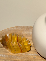 【MOMOMOON】yellow FLUORITE shell tray【MZ0504-9-D】