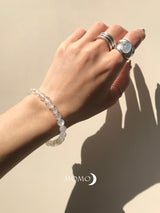 【MOMOMOON】 Rainbow Moon stone Bracelet/India