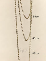 - Long Rolo 1.8mm - Pendant necklace Chain gold (K18GP)