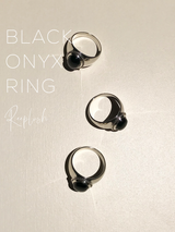 Amulet black onyx Stone Ring