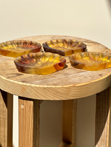 【MOMOMOON】yellow FLUORITE shell tray【MZ0504-9-D】