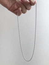 【I+】ロジウムメッキボールチェーン2.3mm