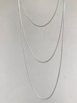 【AZ1.5】華奢 小豆ネックレスチェーン 1.5mm幅 | 40cm,45cm,50cm,60cm |シルバー925